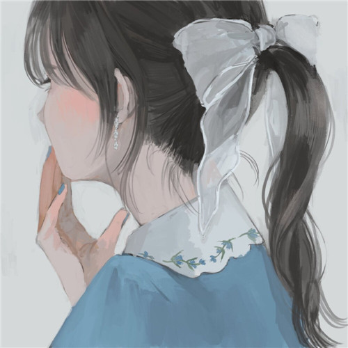 手绘氛围感女生头像