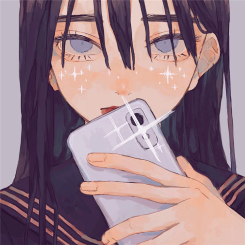 手绘氛围感女生头像