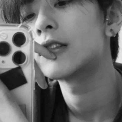 真人男头黑白高级感
