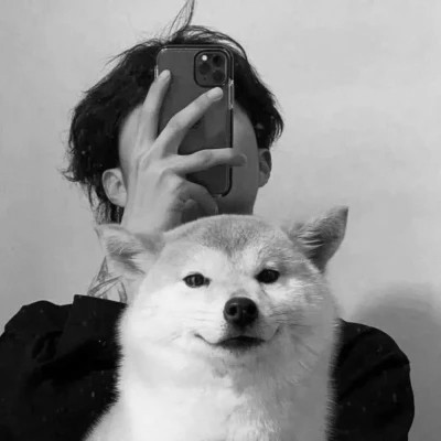 真人男头黑白高级感