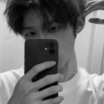 真人男头黑白高级感