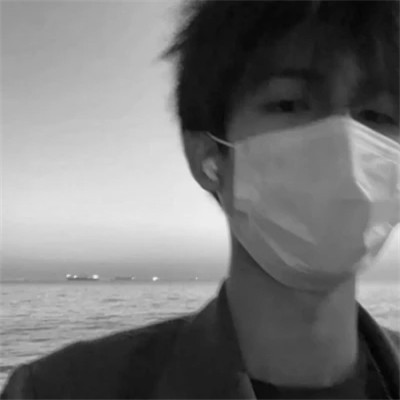 真人男头黑白高级感