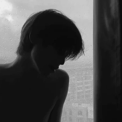 真人男头黑白高级感