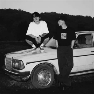 真人男头黑白高级感