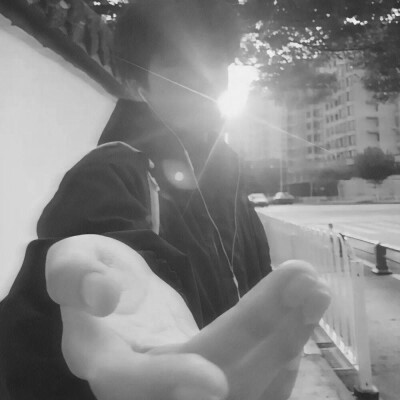 真人男头黑白高级感