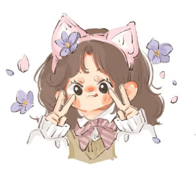 卡通漂亮闺蜜头像动漫可爱