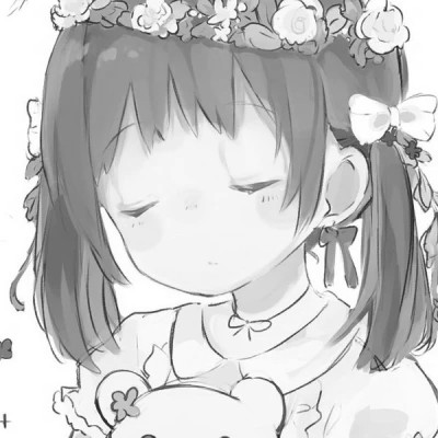 日系超甜ins黑白漫画情头