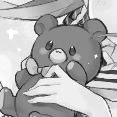 日系超甜ins黑白漫画情头
