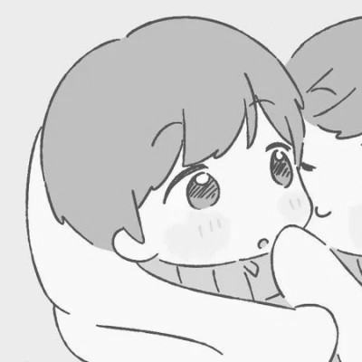 日系超甜ins黑白漫画情头