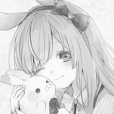 日系超甜ins黑白漫画情头
