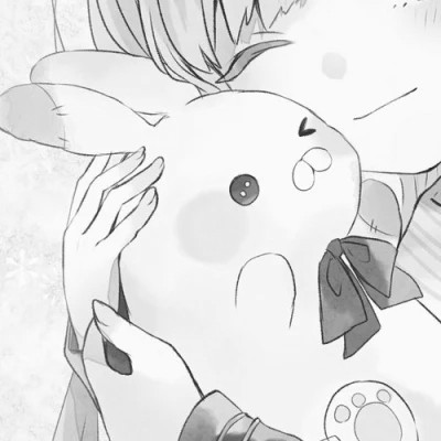 日系超甜ins黑白漫画情头