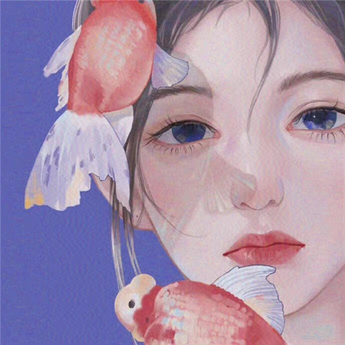 小众手绘插画女生头像
