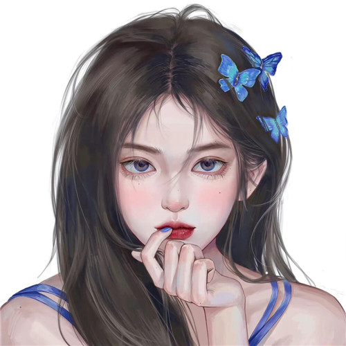 小众手绘插画女生头像