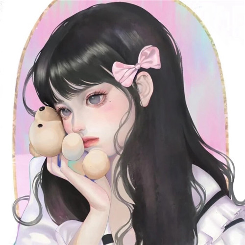 小众手绘插画女生头像