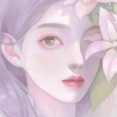 唯美优雅精致女生头像手绘图片