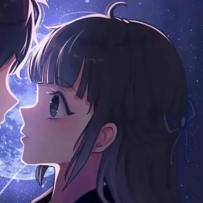 抖音情头动漫一男一女很火好看图片