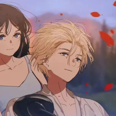 抖音情头动漫一男一女很火好看图片