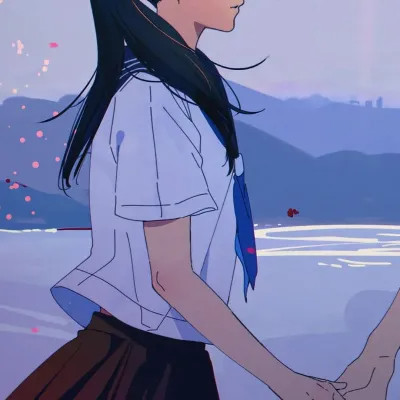 抖音情头动漫一男一女很火好看图片