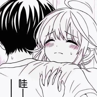 抖音情头动漫一男一女很火好看图片