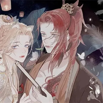 甜到爆的情侣头像动漫