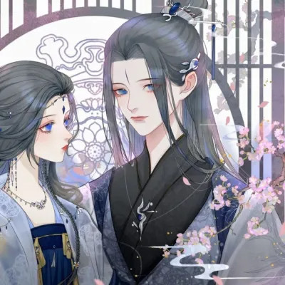 二次元画风情侣头像