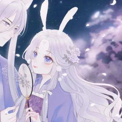 二次元画风情侣头像