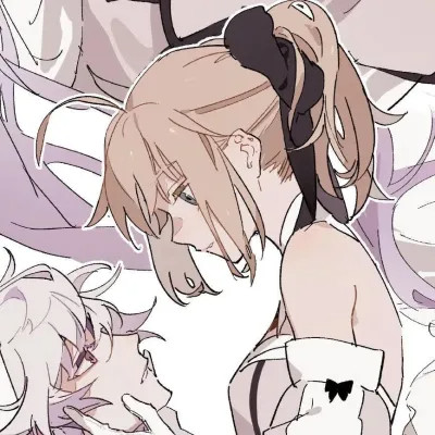 二次元画风情侣头像