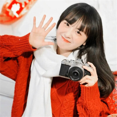 2025红色系女生新年过年头像图片
