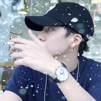 下雪头像男