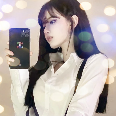 夜晚灯光女生头像