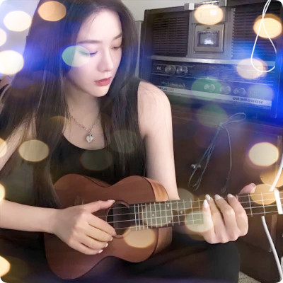 夜晚灯光女生头像