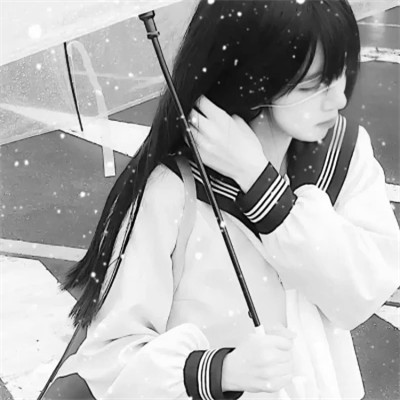 黑白美女头像时尚