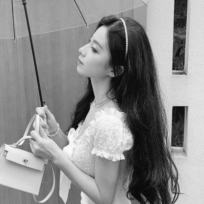 黑白美女头像时尚