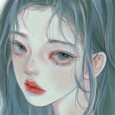 手绘女头ins风小众