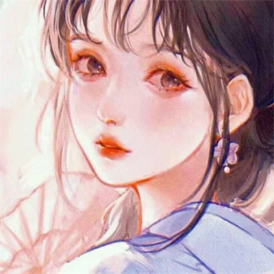 手绘女头ins风小众