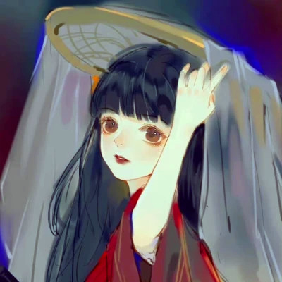 手绘女头ins风小众