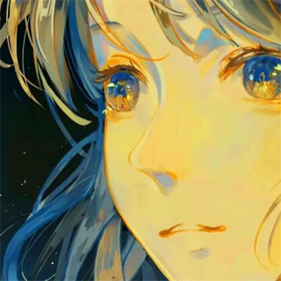 手绘女头ins风小众