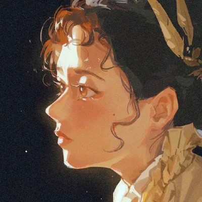 手绘女头ins风小众