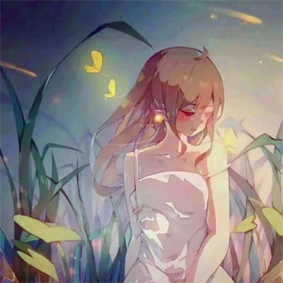 手绘女头ins风小众