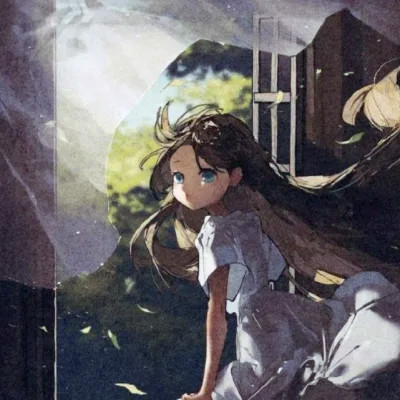 手绘女头ins风小众