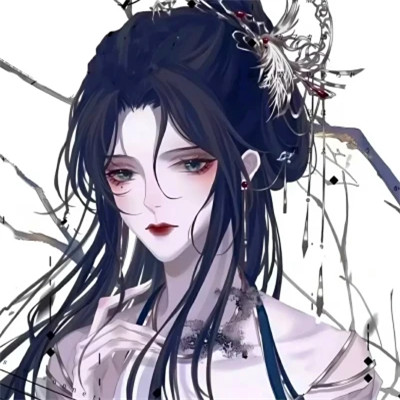 情头动漫一人一半手绘高清