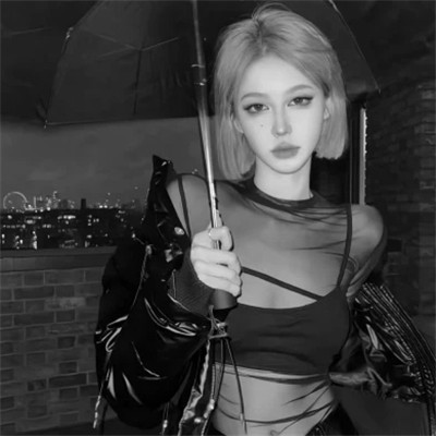 INS黑白女生头像