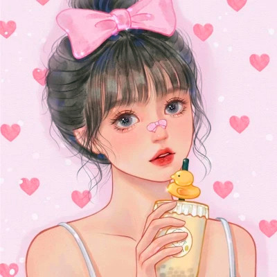 网红女生头像动漫手绘最火图片