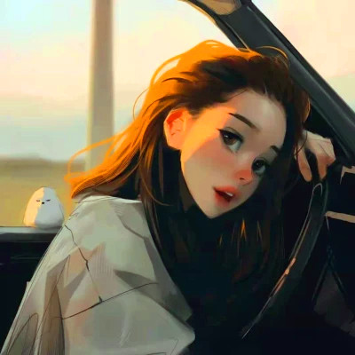手绘头像女ins高级质感