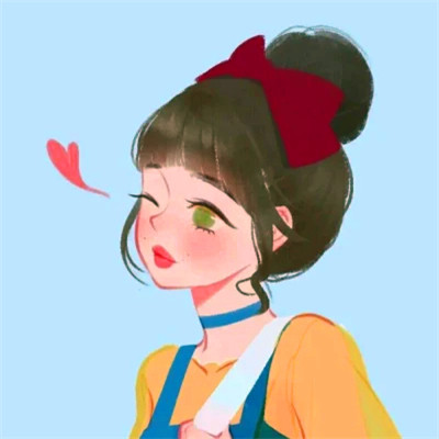手绘头像女ins高级质感