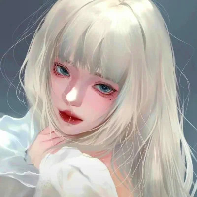 手绘头像女ins高级质感