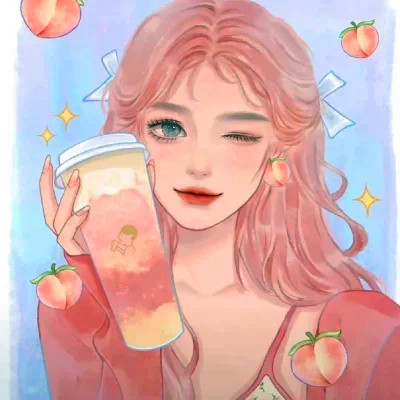 手绘头像女ins高级质感