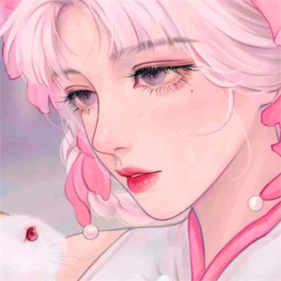 手绘头像女ins高级质感