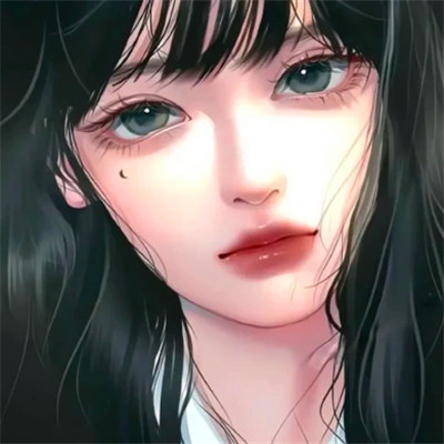 手绘头像女ins高级质感