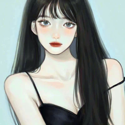 手绘头像女ins高级质感